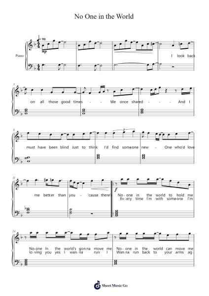 No One in the World Sheet Music by Anita Baker-Arr.Cranethe Dougledk