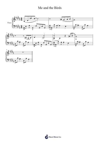 Me and the Birds Sheet Music by z4jpq4vcrt-Arr.Brucefe Payjim