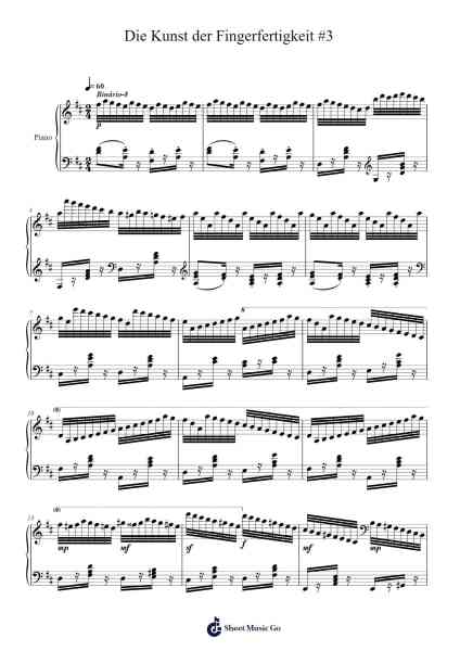 Die Kunst der Fingfertigkeit, Op. 740 No. 3 Sheet Music by Carl Czerny-Arr.Raelo