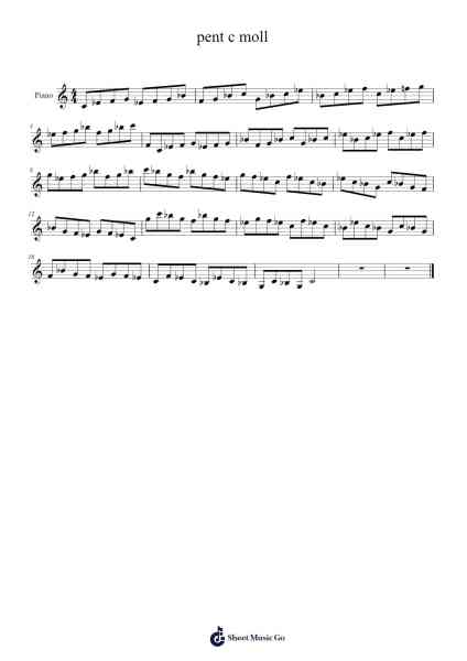 pent c moll Sheet Music by Bergonzi-Arr.Songes
