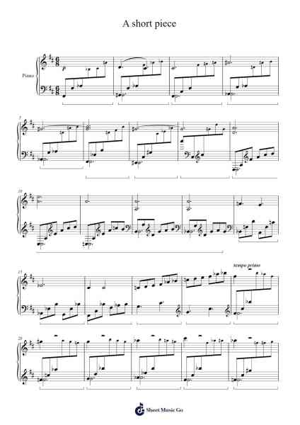 A short piece Sheet Music by undefined-Arr.Yonnggiles