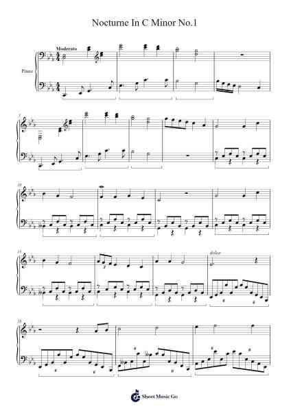 Nocturne in C Minor, No.1 Sheet Music by Noctourne-Arr.Hornblack