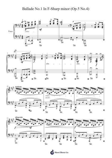 Ballade No. 1 in F-Sharp Minor, Op. 23 Sheet Music by Gibmann-Arr.Huxmons
