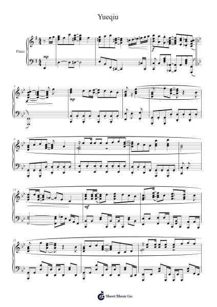 Yueqiu Sheet Music by Yueqiu-Arr.Bushdiah Kenthood