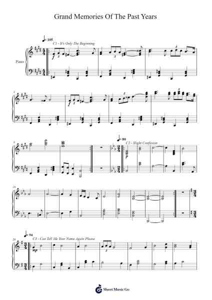 Grand Memories Of The Past Years Sheet Music by Loudan Stephen Alexenov Stradinoff-Welkinstein-Arr.Jeffnuel