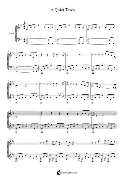A Quiet Town Sheet Music by Ashton Morris-Arr.Oisensel Hilget