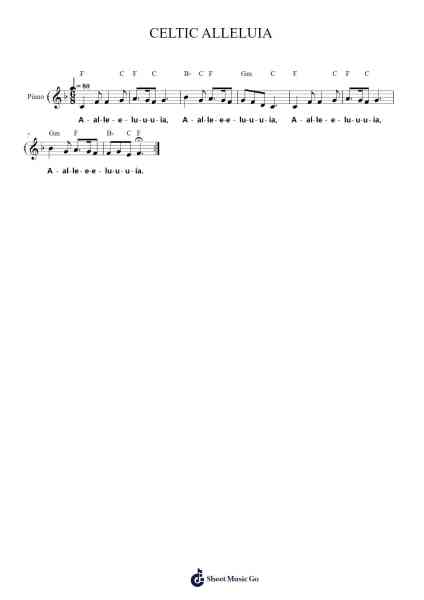 CELTIC ALLELUIA Sheet Music by Greygene Toynnd-Arr.Pulborg Ridean