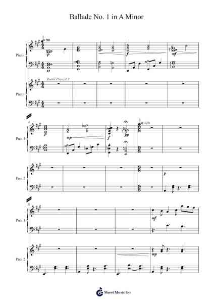 Ballade No. 1 in A Minor Sheet Music by R. Ejaz-Arr.Jebois Hudlap