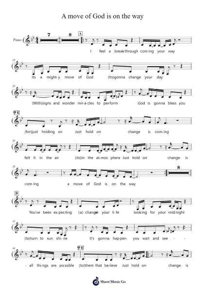 A move of God is on the way Sheet Music by -Arr.Dempron Jacbess