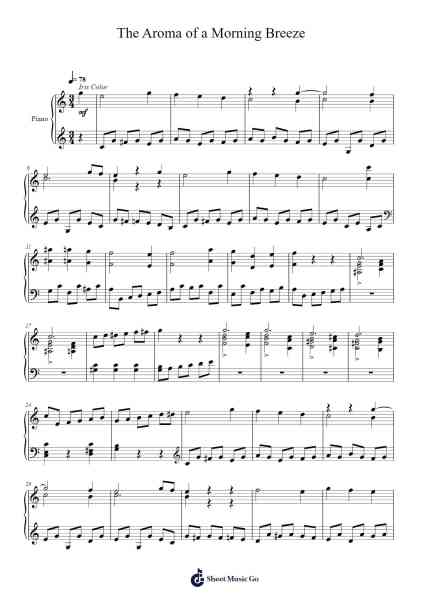 The Aroma of a Morning Breeze Sheet Music by Toursbur-Arr.Anolds