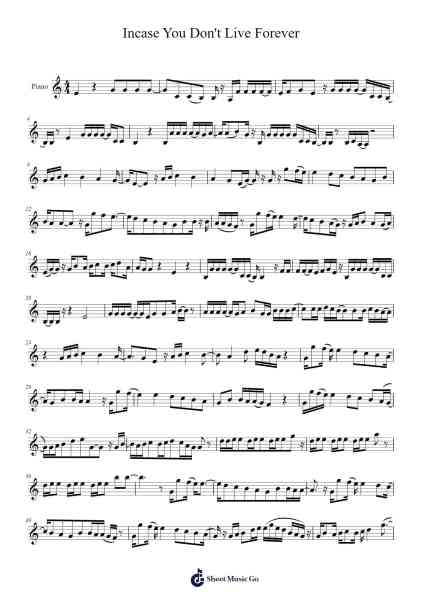 Incase You Don't Live Forever Sheet Music by Ben Platt-Arr.Chrisriah Sheicia
