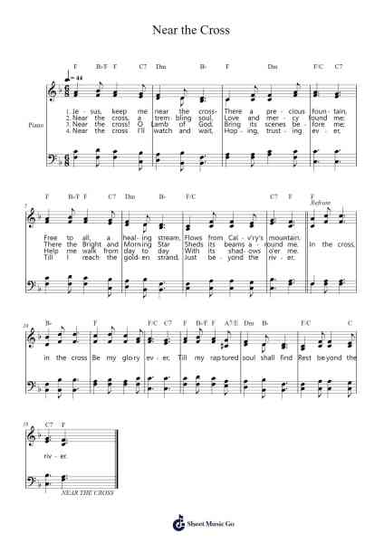 Near the Cross Sheet Music by William H. Doane-Arr.Yedlis Nycol