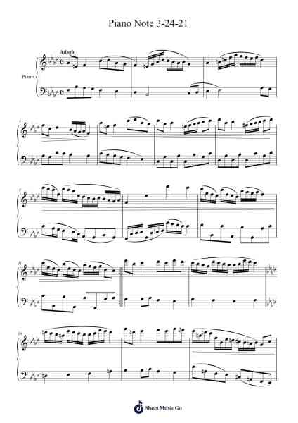 Piano Note 3-24-21 Sheet Music by Jamesstone-Arr.Urrite