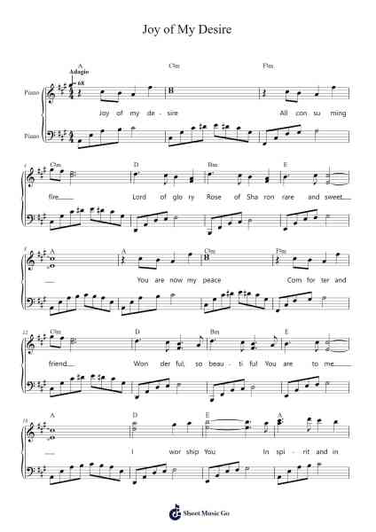 Joy of My Desire Sheet Music by Lisa McClendon-Arr.Manbeard Lylaine