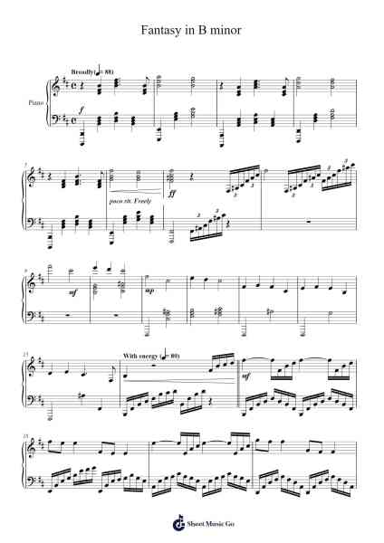 Fantasy in B Minor Sheet Music by Ronald E. McVey-Arr.Janedo