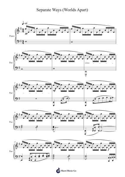 Separate Ways (Worlds Apart) 楽譜 by Journey/Steve Perry-Arr.Sailshead Verborn