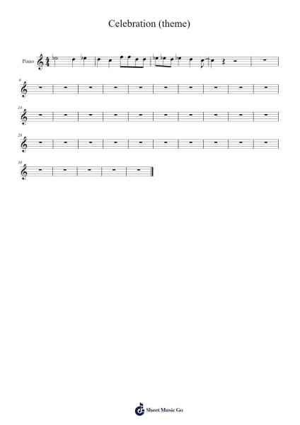 Celebration (theme) Sheet Music oleh RADWIMPS-Arr.Everkeith Abters