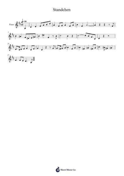 Standchen, Op. 106: II. Standchen (Serenade) 乐谱由 undefined - 编曲 Stoweberg