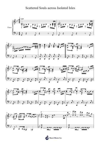 Scattered Souls across Isolated Isles Sheet Music by Hirokazu Ando-Arr.Odewyatt
