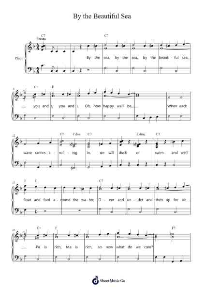 By the Beautiful Sea Sheet Music by Harry Carroll-Arr.Boyleva Efglan
