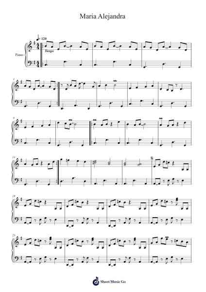 Maria Alejandra Sheet Music by Lisa Amanda Lubis/Trisna Kusumawardani-Arr.Sigwy Lorxine