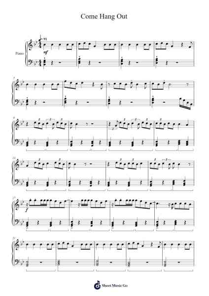 Come Hang Out Sheet Music by AJR-Arr.Faulkvy