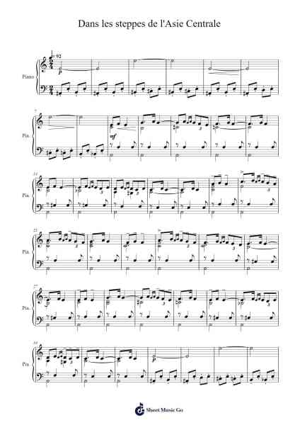 Dans les steppes de l'Asie Centrale Sheet Music by Alexander Borodine-Arr.Krisbe Chadky