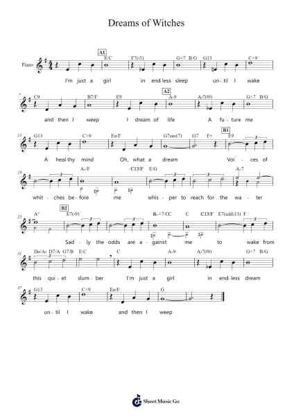 Dreams of Witches Sheet Music by Christina Sochor-Arr.Canor