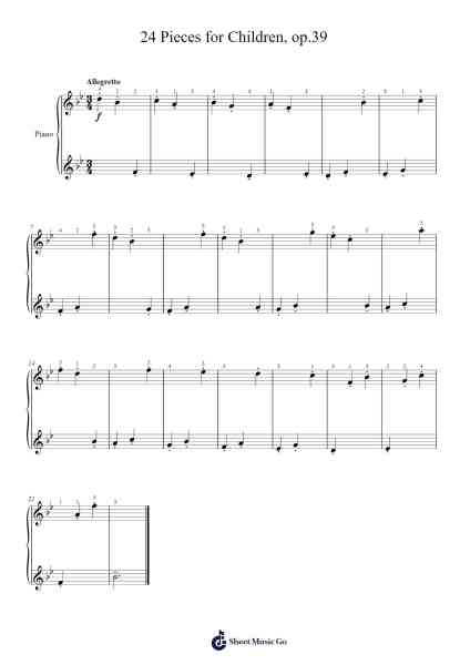24 Pieces for Children, Op. 39 Sheet Music by Dmitry Kabalevsky-Arr.Doyvan Kipholmes