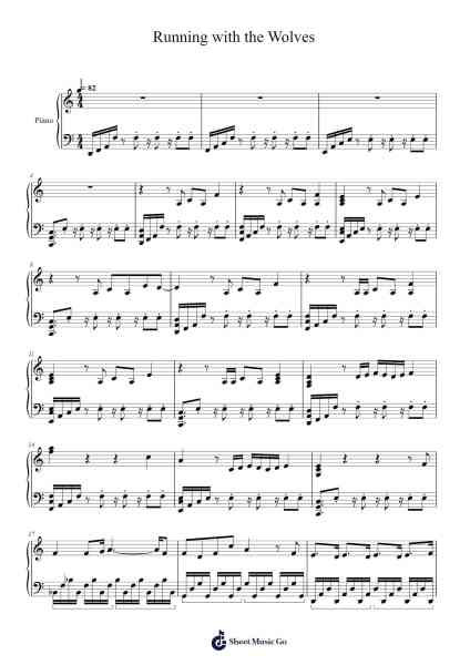 Running with the Wolves Musica per pianoforte di AURORA - Arr.Holew Brianmaud