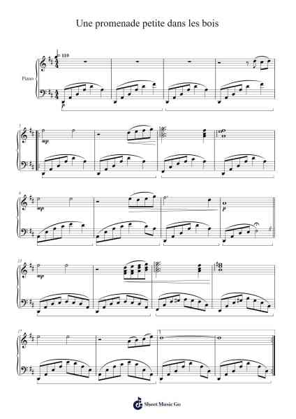 Une promenade petite dans les bois 樂譜由 I. Byrne - 編曲 Grihicks Mulou