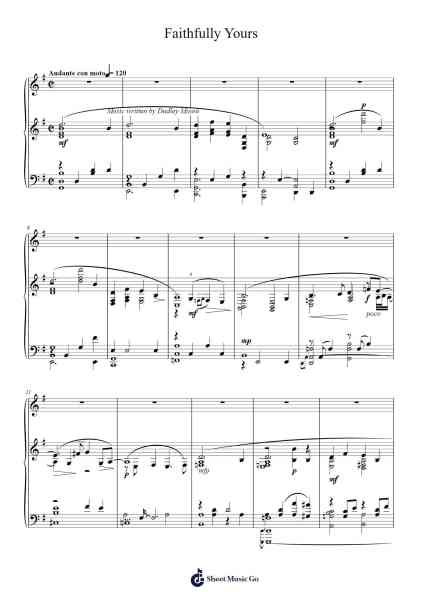 Faithfully Yours Sheet Music by Dudley Moore-Arr.Roxantab Mushaw