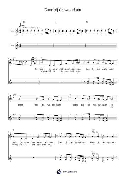 Daar bij de waterkant Sheet Music by Eddy Christiani-Arr.Coto