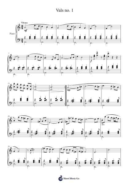 Vals No. 1 Sheet Music by Lamgai-Arr.Keatssoll