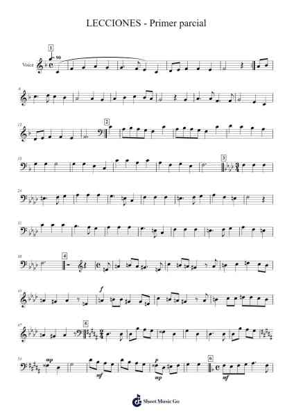 LECCIONES - Primer parcial Sheet Music by Isaac3-Arr.Cookdunn