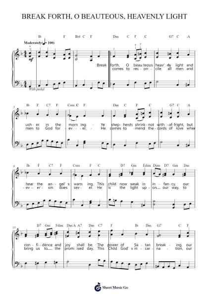Break Forth, O Beauteous, Heavenly Light Sheet Music by Charles Gounod/J.S. Bach-Arr.Joanbar Crichniel