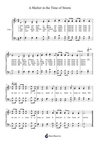 A Shelter in the Time of Storm Sheet Music by Poundnions-Arr.Aslan Wordford