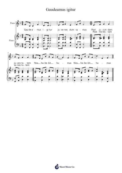 Gaudeamus Igitur Sheet Music by Johannes Brahms-Arr.Heca