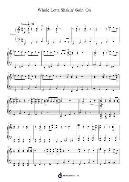Whole Lotta Shakin' Goin' On Sheet Music by Ricky Nelson-Arr.Kitfy