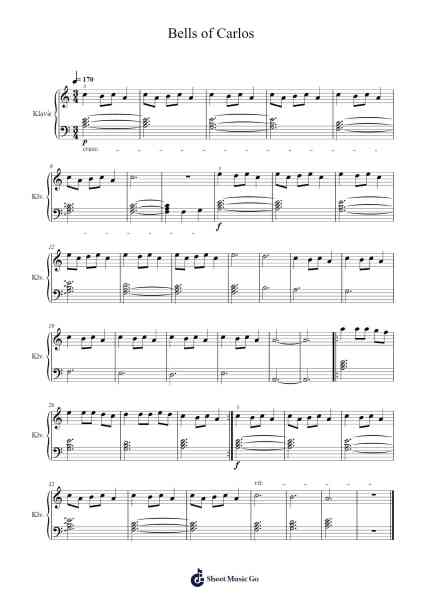 Bells of Carlos Sheet Music by Lenka Polášková-Arr.Francesphrey Faholmes