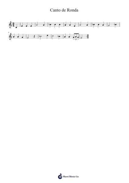 Canto de Ronda Sheet Music by -Arr.Griren