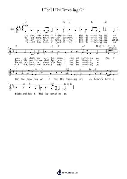 I Feel Like Traveling On Sheet Music by James B Vaughan-Arr.Hagpold