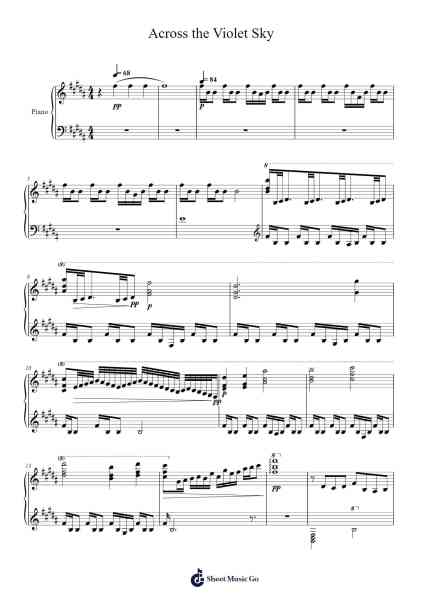 Across the Violet Sky Sheet Music by Evan Call-Arr.Abralph Strares