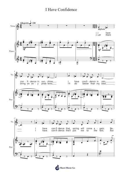 I Have Confidence Sheet Music by Richard Rodgers-Arr.Uppold Bruckey