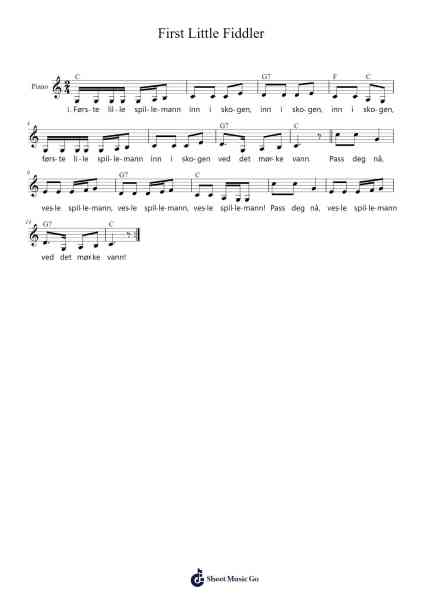 First Little Fiddler Sheet Music by Lillebjørn Nilsen-Arr.Saxky