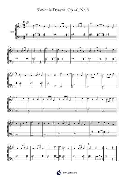 Slavonic Dances, Op.46, No.8 "Furiant" Sheet Music by Antonín Dvořák-Arr.Hagpold