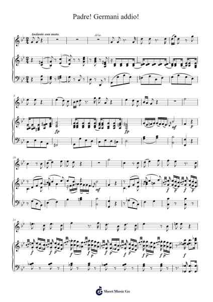 Padre! Germani addio! Sheet Music by -Arr.Xanbriel Rague