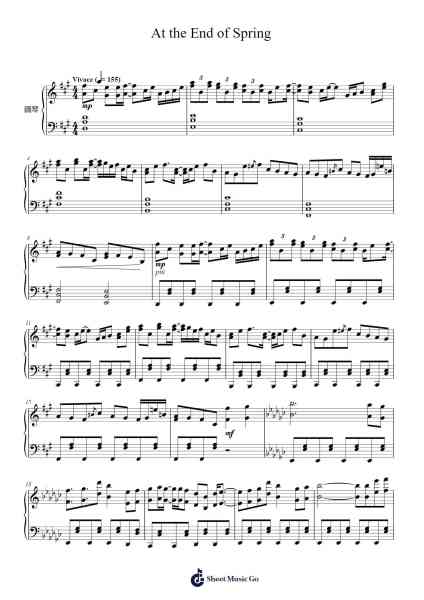 At the End of Spring Sheet Music by ZUN-Arr.Jesret