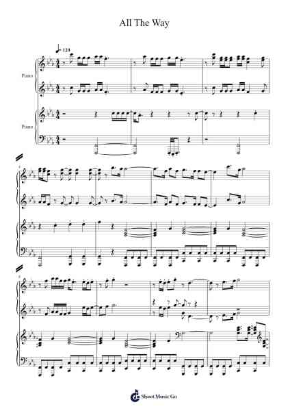 All The Way Sheet Music by Jacksepticeye-Arr.Peathew Odeshua