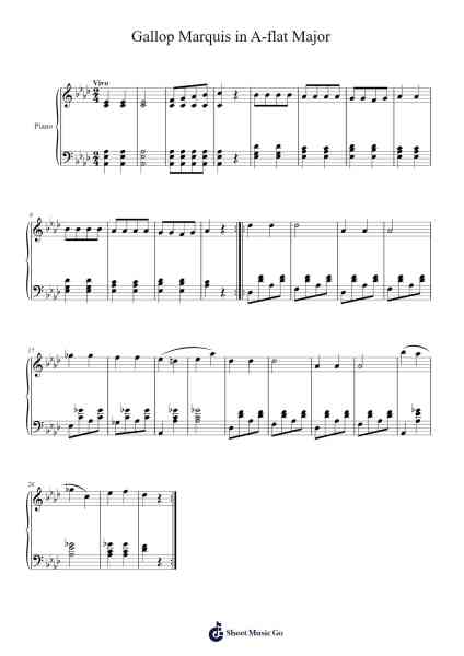 Gallop Marquis in A-flat Major Sheet Music by Frédéric Chopin-Arr.Crailynn Rodlan